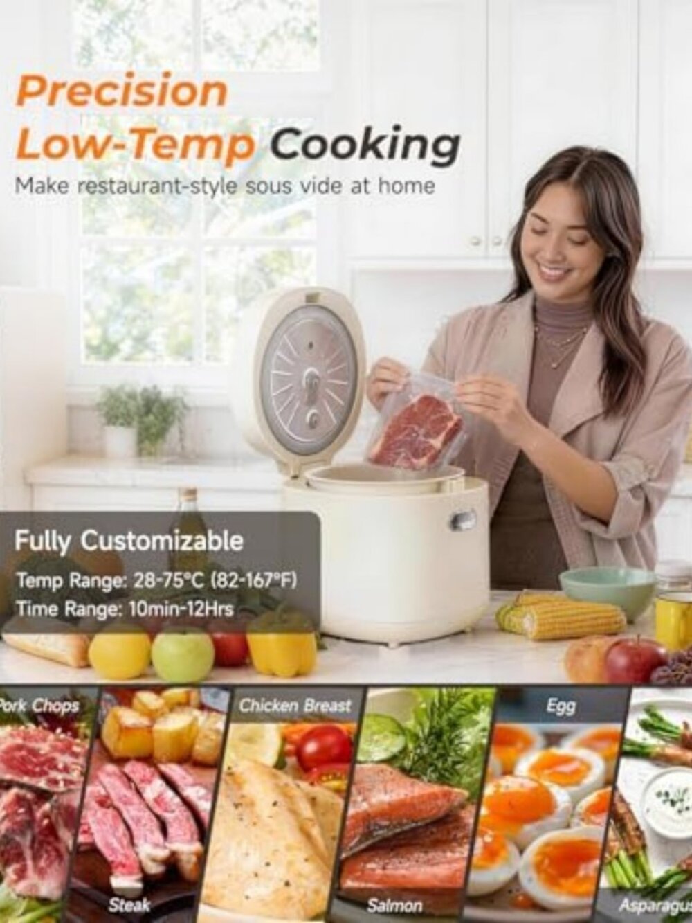 Compact 3-Cup Rice Cooker, Mini Rice Maker with Ceramic Coated Pot - Easy - Picture 5 of 6